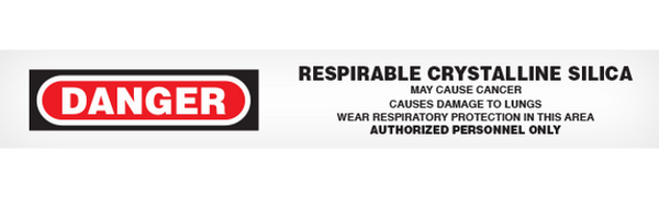 DANGER CRYSTALINNE SILICA Barricade Tape 12/case