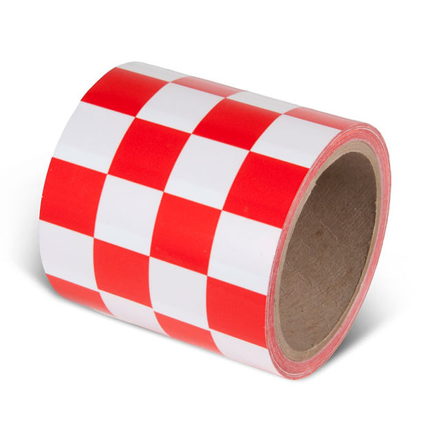 Red/White Checkerboard Tape (4