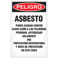 Peligro Asbesto Sign 11"x17" (100/pkg) SP - 3 Packs