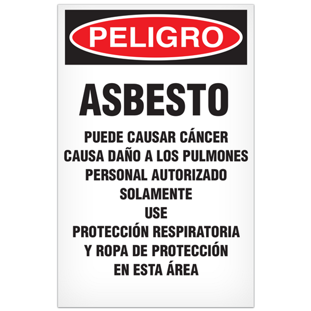 Peligro Asbesto Sign 11
