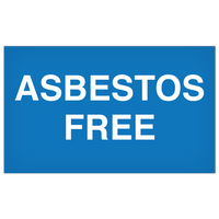 Asbestos Free Label 5"x3" (500/roll) - 4 Packs