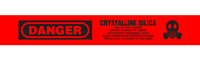 DANGER CRYSTALLINE SILICA Barricade Tape 12/case