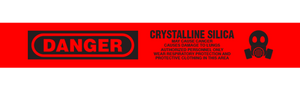 DANGER CRYSTALLINE SILICA Barricade Tape 12/case