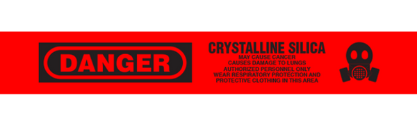 DANGER CRYSTALLINE SILICA Barricade Tape 12/case