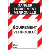Danger - Équip verrouillé (25/pkg) - RP w/ ties - 3 Packs