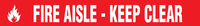 Message Floor Tape - FIRE AISLE CLEAR (3" x 54')