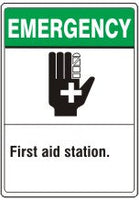 ANSI Z535 Emergency First Aid Station Signs | AN-27