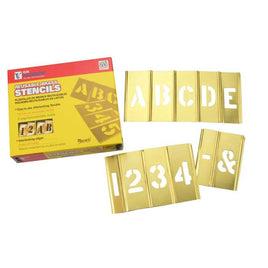 Stencil Set-Numbers 6 (in) Brass 33 Pieces | 10036