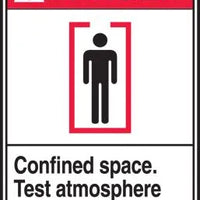 Ansi Danger Safety Labels - Confined Space - Test Atmosphere Before Entering