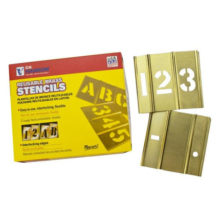 Stencil Set-Numbers 2 (in) Brass 15 Pieces | 10011