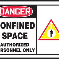 Osha Danger Safety Label: Confined Space - Authorized Personnel Only