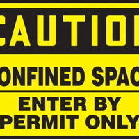 Osha Caution Safety Labels: Confined Space - Enter By Permit Only