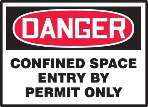 Osha Danger Safety Labels: Confined Space - Entry By Permit Only
