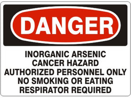Danger Inorganic Arsenic Cancer Hazard Signs | D-4203