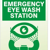 Glow Ceiling Sign - Emergency Eye Wash Station