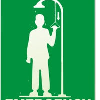 Glow Ceiling Sign - Emergency Shower