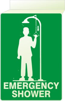 Glow Ceiling Sign - Emergency Shower