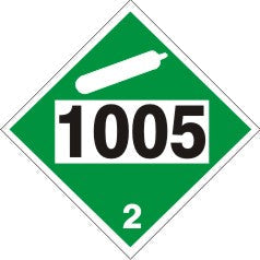 1005 Ammonia, Anhydrous - Class 2 DOT Placard |  DOT-1005