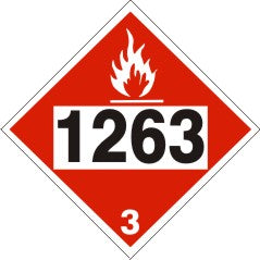 1263 Paint - Class 3 DOT Placard |  DOT-1263