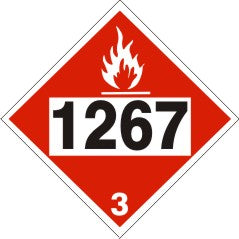 1267 Petroleum Crude Oil - Class 3 DOT Placard |  DOT-1267
