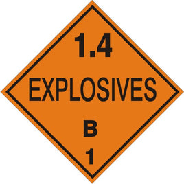 1.4 Explosives B - Class 1 DOT Placard |  DOT-0539