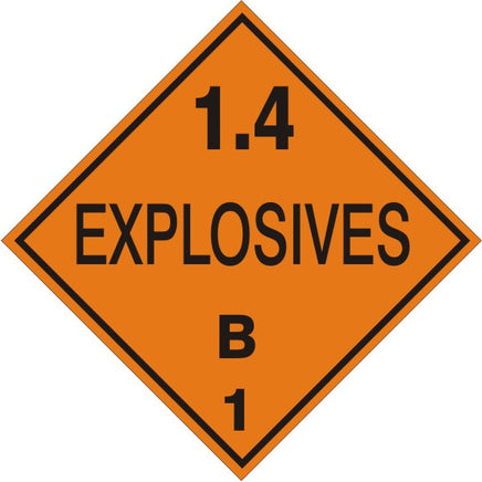 1.4 Explosives B - Class 1 DOT Placard |  DOT-0539