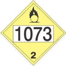 1073 Refrigerated Liquid Oxygen - Class 2 DOT Placard |  DOT-1073