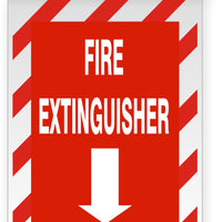 Ceiling Sign - Fire Extinguisher Down Arrow
