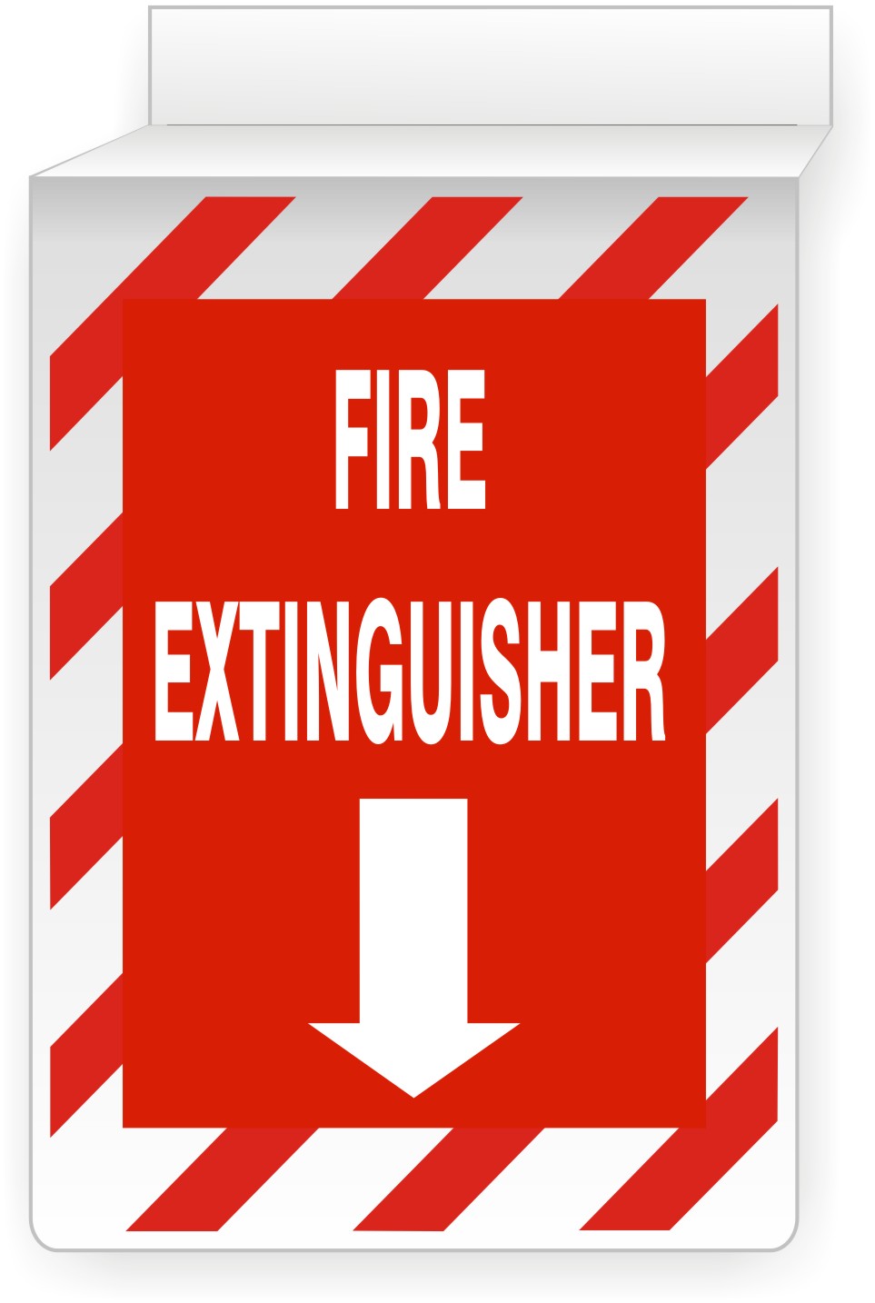 Ceiling Sign - Fire Extinguisher Down Arrow