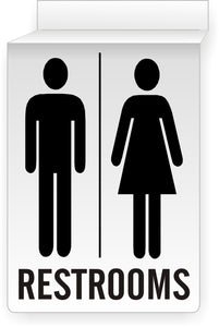 Ceiling Sign - Restrooms