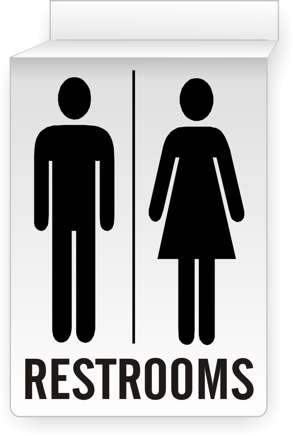 Ceiling Sign - Restrooms