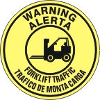 Warning Forklift Traffic English/Spanish Anti-Slip Floor Decals | FD-47