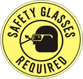 Safety Glasses Required Anti-Slip Floor Decals | FD-15