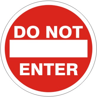 Do Not Enter Anti-Slip Floor Decals | FD-23