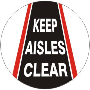 Keep Aisles Clear Anti-Slip Floor Decals | FD-48