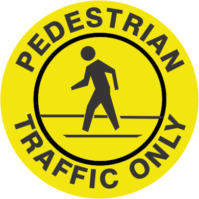 Pedestrian Traffic Only Anti-Slip Floor Decals | FDGL-50