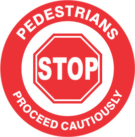 Pedestrians Proceed Causiously Anti-Slip Floor Decals | FD-51