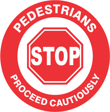 Pedestrians Proceed Causiously Anti-Slip Floor Decals | FD-51