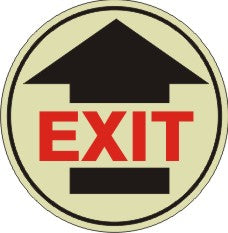 Exit With Arrow Anti-Slip Floor Decals | FDGL-25