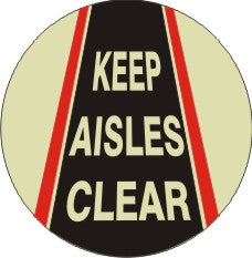 Keep Aisles Clear Anti-Slip Floor Decals | FDGL-31