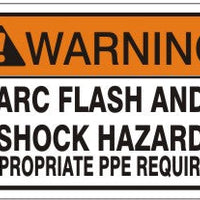 Warning Arc Flash And Shock Hazard Appropriate PPE Required | AF-6512