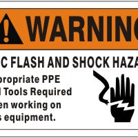 Warning Arc Flash Hazard Appropriate PPE Required Signs | AF-6517
