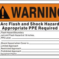 Warning Arc Flash Hazard Appropriate PPE Required Signs | AF-6519