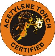 Acetylene Torch  Certified With Picto Welder - Helmet / Hard Hat Markers