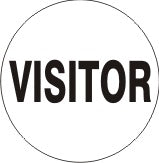 Visitor  Round - Helmet / Hard Hat Markers