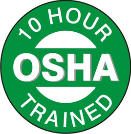 10 Hour Osha Trained - Helmet / Hard Hat Markers