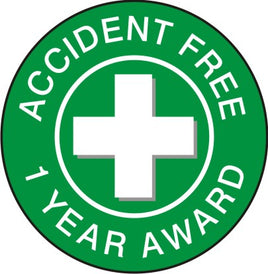 Accident Free 1 Year Award Picto - Helmet / Hard Hat Markers