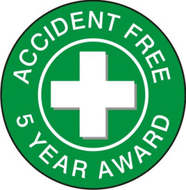 Accident Free 5 Year Award Picto - Helmet / Hard Hat Markers