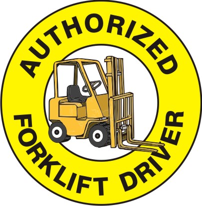 Authorized Forklift Driver Picto - Helmet / Hard Hat Markers