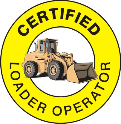 Certified Loader Operator Picto - Helmet / Hard Hat Markers